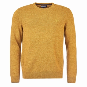 Barbour Essential Tisbury Crew Neck Sweater Copper Big Price Drop Daily Special Offer