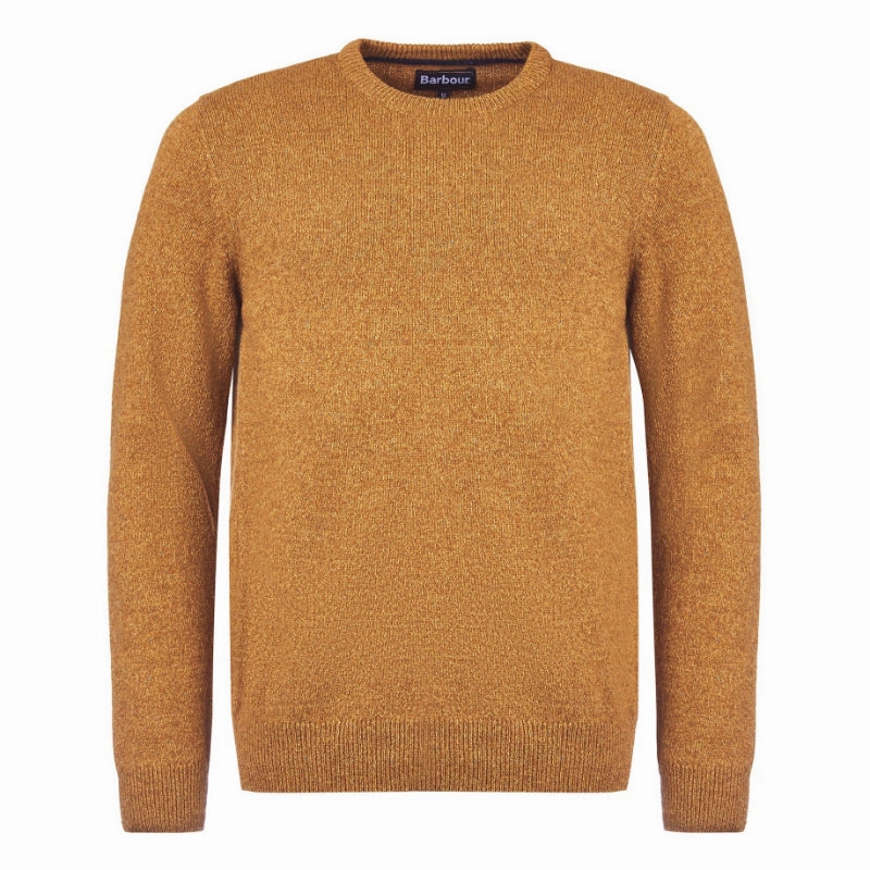 Special Steal Event Hot Offer Ending Soon Barbour Essential Tisbury Mens Lambswool Crew Neck Jumper - Copper