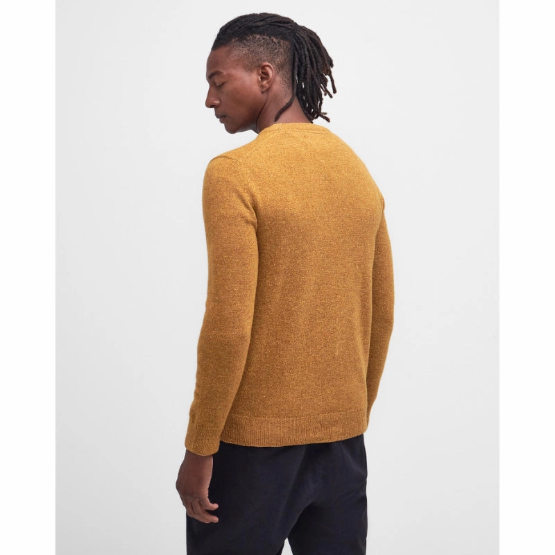 Hot Clearance Now Barbour Essential Tisbury Mens Lambswool Crew Neck Jumper - Copper