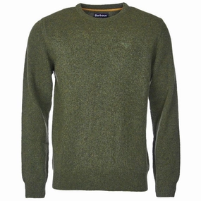 Hot Clearance Now MustHave Items Barbour Essential Tisbury Mens Lambswool Crew Neck Jumper - Forest