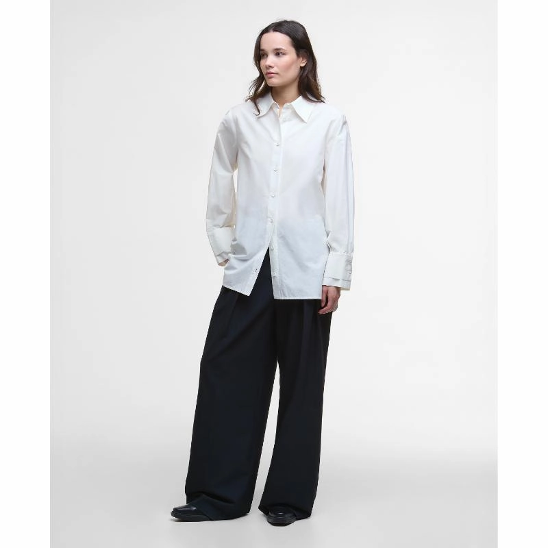 Barbour Evette Ladies Shirt - White Grab Your Deal Today Hot Offer Event