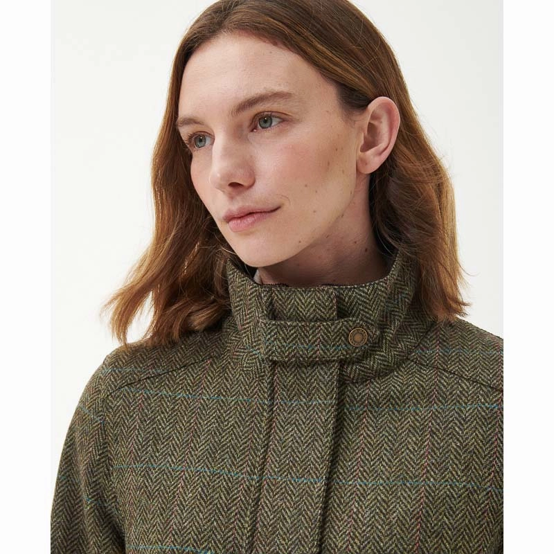 Barbour Fairfield Ladies Wool Tweed Waterproof Jacket - Gardenia Exclusive Online Offer