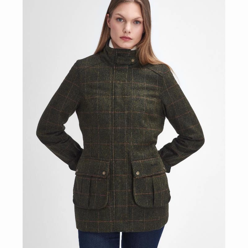 Dont Miss This Deal Big Price Drop Barbour Fairfield Ladies Wool Tweed Waterproof Jacket - Spiced Pumpkin