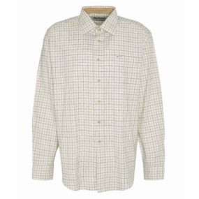 Barbour Field Tattersall Classic Collar Mens Shirt - Blue Clearance Steal Today