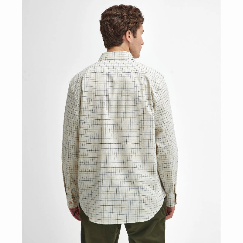 Barbour Field Tattersall Classic Collar Mens Shirt - Blue Mega Discount Event Shop Smart Deals