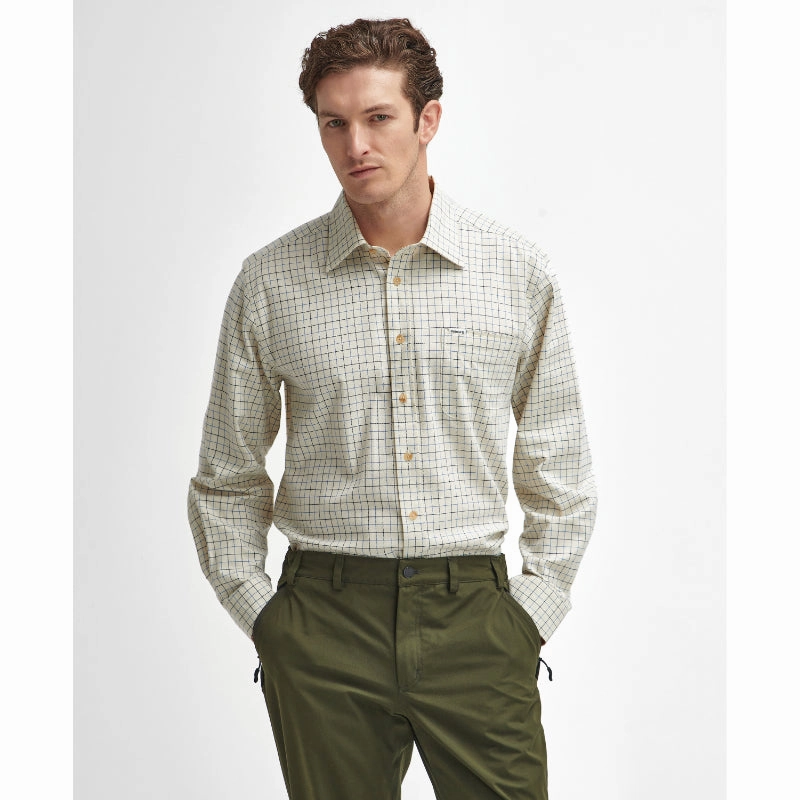 Barbour Field Tattersall Classic Collar Mens Shirt - Blue Grab the Deal Now Limited Offer Alert