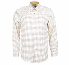 Barbour Field Tattersall Classic Collar Mens Shirt - Rich Red Shop Save Big Last Chance Offer