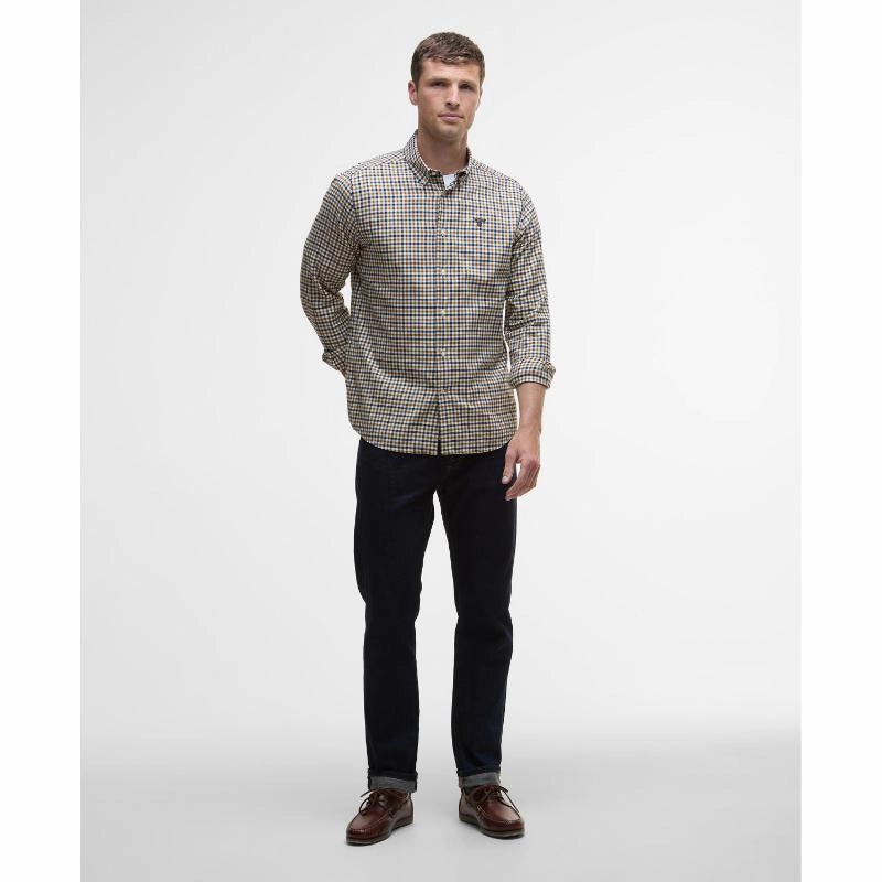 Barbour Finkle Mens Tailored Shirt - Copper Big Hot Sale Today Only Special
