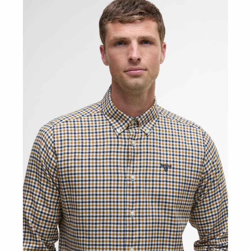 Barbour Finkle Mens Tailored Shirt - Copper Trending Now Discount Instant Hot Deal