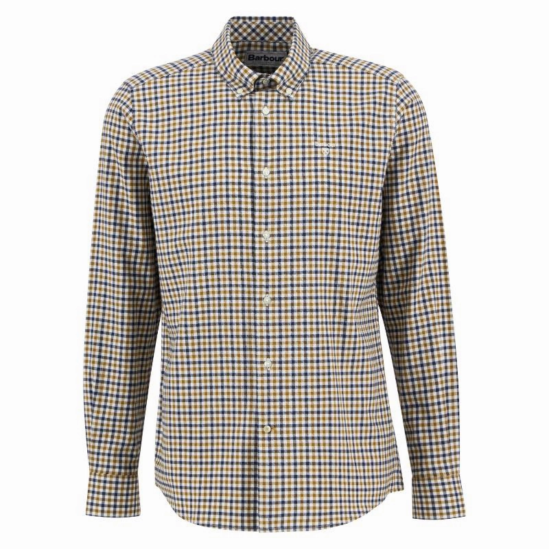 Barbour Finkle Mens Tailored Shirt - Copper Steal Todays Offer Mega Online Discount