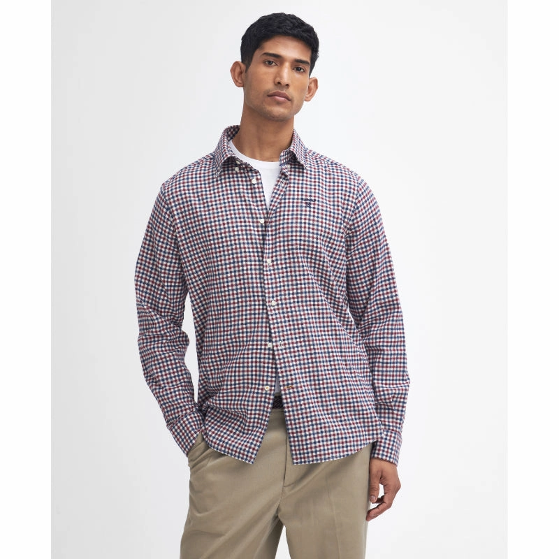 Barbour Finkle Mens Tailored Shirt - Merlot Trending Now Offer