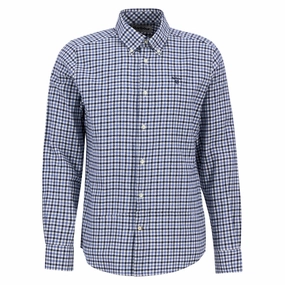 Hot Sale Today Barbour Finkle Mens Tailored Shirt - Navy