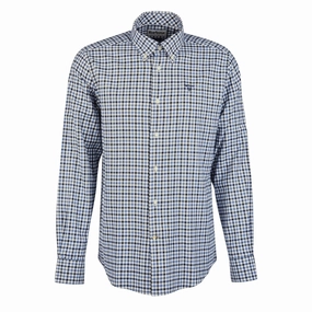 Barbour Finkle Tailored Fit Shirt Navy Best Price Online Flash Offer Today