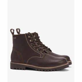 Clearance Blowout Dont Miss Big Savings Barbour Foggy Leather Mens Derby Boot - Brown