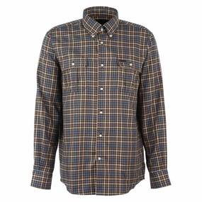 Price Drop Frenzy Barbour Foss Mens Regular Shirt - Navy