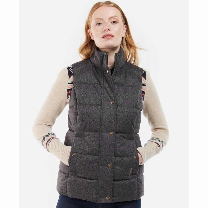 Dont Miss This Offer Barbour Foxglove Ladies Baffle Gilet - Hessian