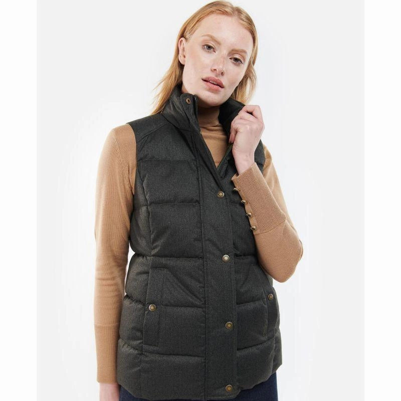 Shop the Savings Dont Miss These Savings Barbour Foxglove Ladies Baffle Gilet - Olive
