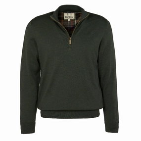 Deal Frenzy Today Online Deal Frenzy Barbour Gamlin Mens Waterproof Merino 1/2 Zip Jumper - Olive