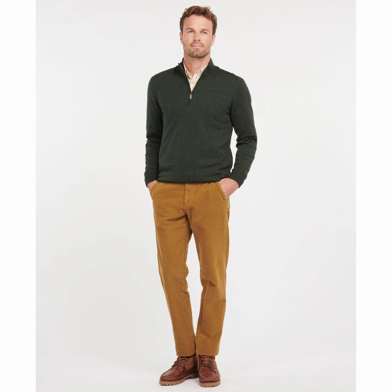 Dont Miss Out Barbour Gamlin Mens Waterproof Merino 1/2 Zip Jumper - Olive