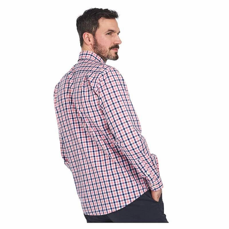 Barbour Gingham 15 Regular Fit Mens Shirt - Pink Todays Special Picks