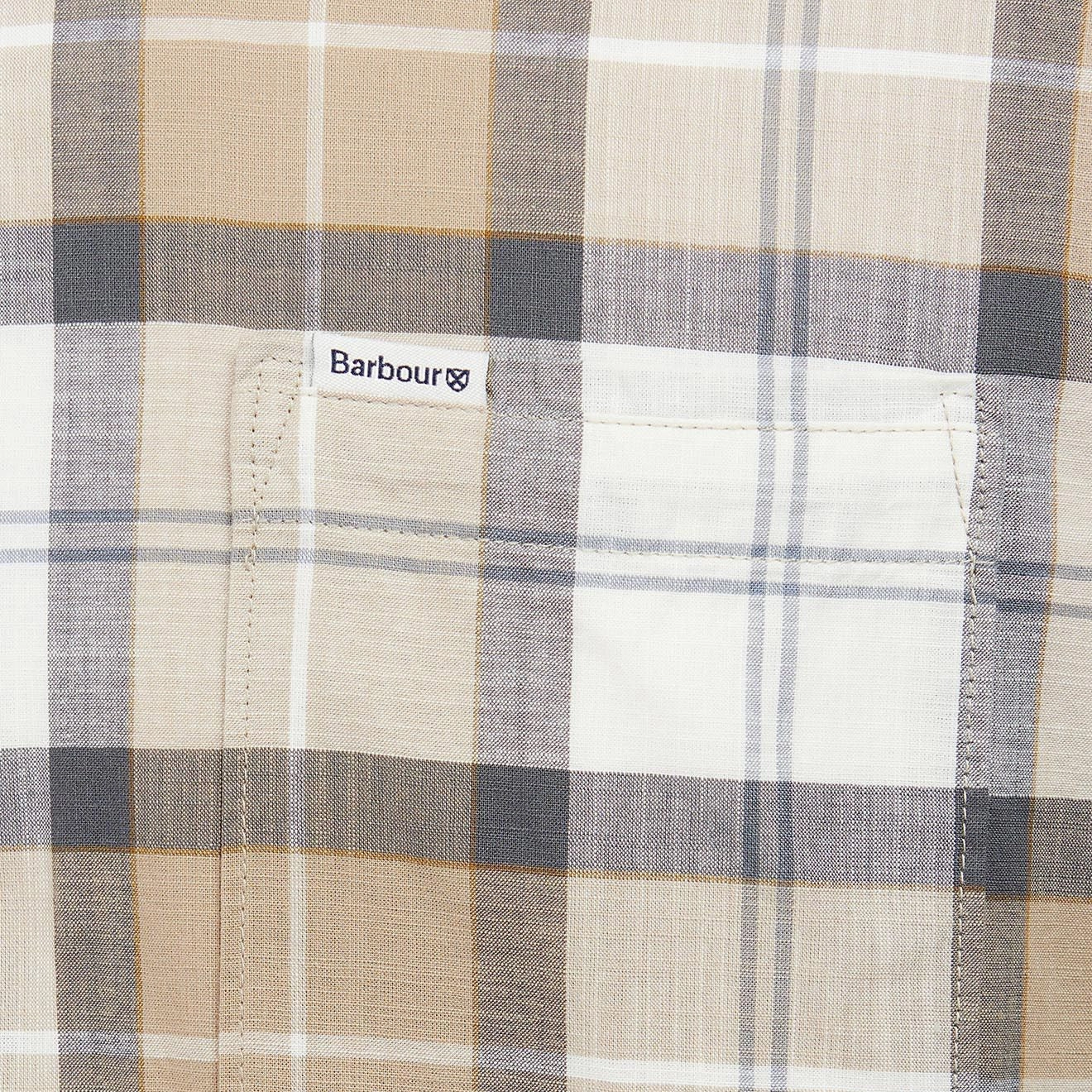 Barbour Gordon Tailored Fit Shirt Amble Sand Tartan Best Price Online Best Deal Alert