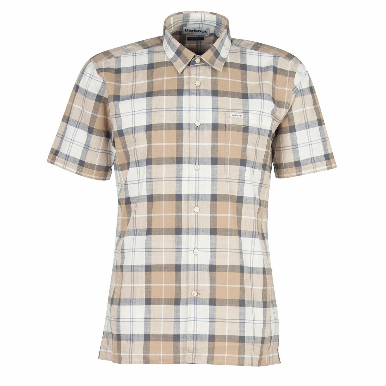 Barbour Gordon Tailored Fit Shirt Amble Sand Tartan Clearance Blowout