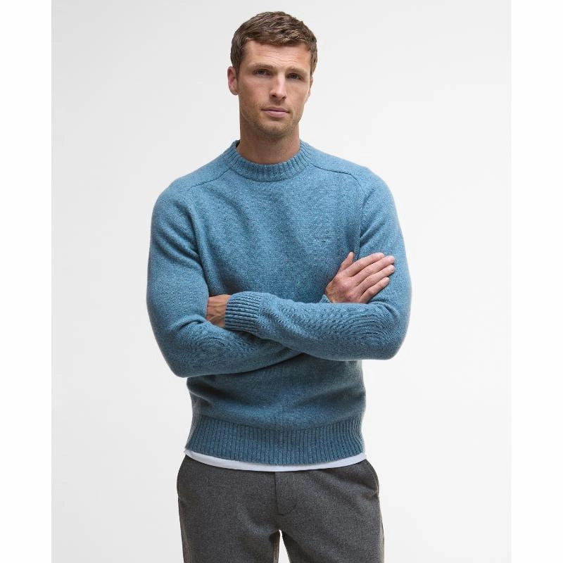 Barbour Grangetown Mens Crew Neck Jumper - Bluestone Exclusive Online Offer Trending Deals Today