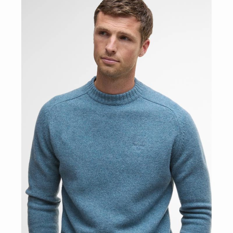 Barbour Grangetown Mens Crew Neck Jumper - Bluestone Dont Miss This Deal