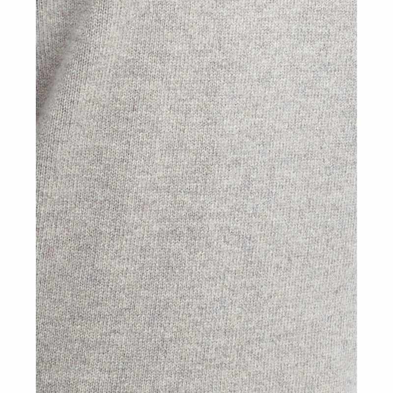 Barbour Grangetown Mens Crew Neck Jumper - Light Grey Todays Trending Deals Trending Now Discount
