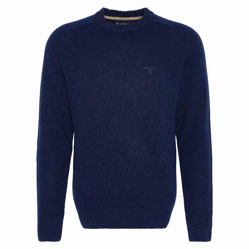Barbour Grangetown Mens Crew Neck Jumper - Navy Online Exclusive Deal