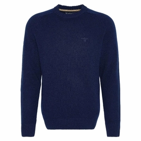Barbour Grangetown Mens Crew Neck Jumper - Navy Online Exclusive Deal