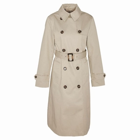 Barbour Greta Ladies Showerproof Trench - Light Fawn/Primrose Hessian Dont Miss Out