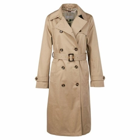 Mega Hot Offer Last Chance Steal Barbour Greta Ladies Showerproof Trench - Rosewood/Rosewood Tartan