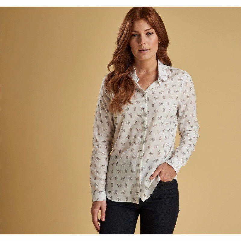 Barbour Greyfriars Ladies Shirt - White Today Only Offer