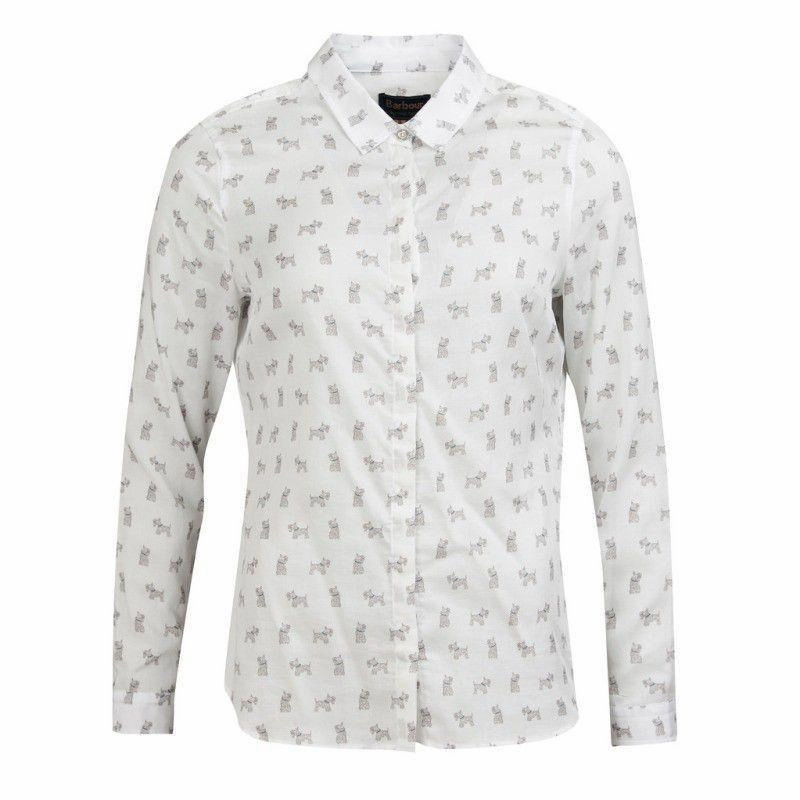 Barbour Greyfriars Ladies Shirt - White Perfect Gift Offer