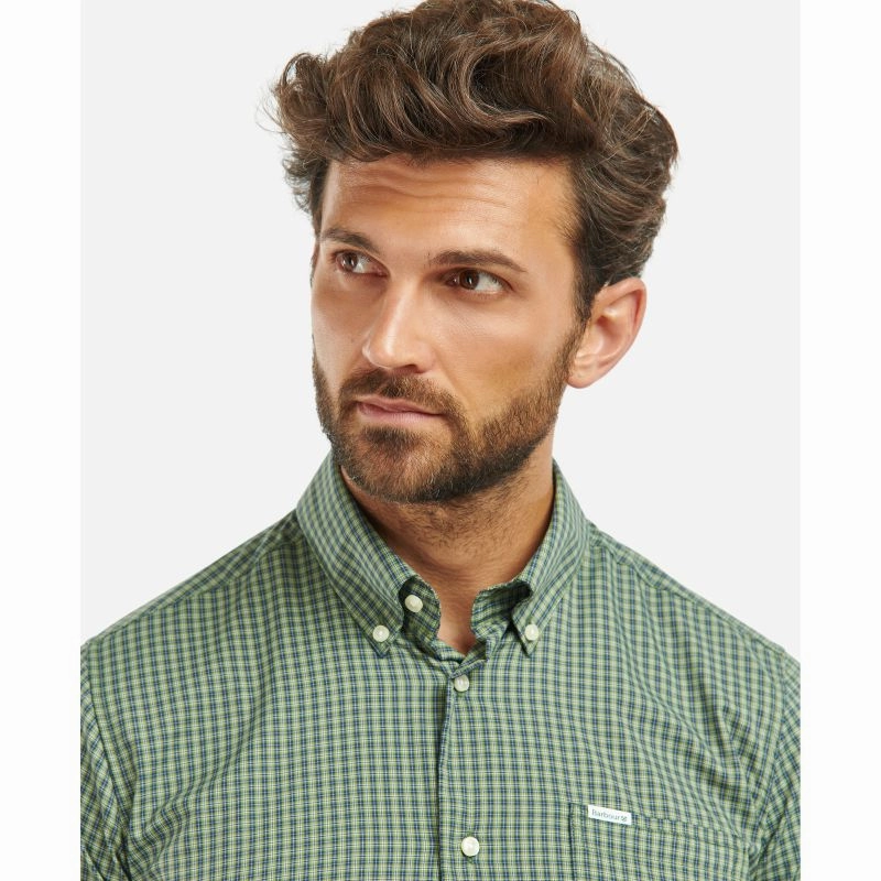 Barbour Grove Performance Mens Shirt - Olive Hot Pick of the Day Price Slash Today