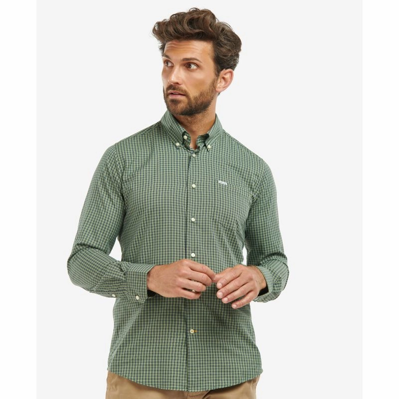 Barbour Grove Performance Mens Shirt - Olive Best Price Today Flash Pick Today