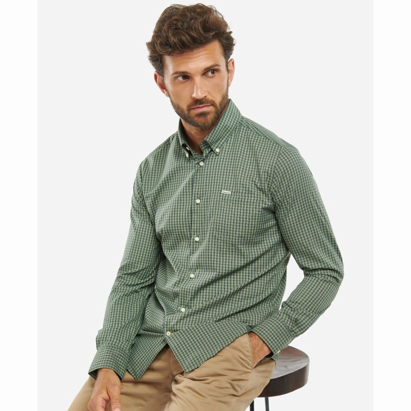 Barbour Grove Performance Mens Shirt - Olive Online Exclusive Offer
