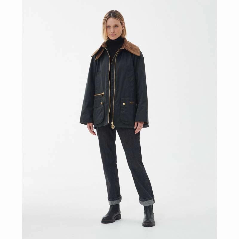 Barbour Gunnerside Ladies Wax Jacket - Sage/Ancient Clearance Savings Now Online Exclusive Offer