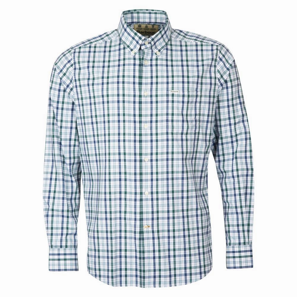 Barbour Hallhill Performance Mens Shirt - Green Flash Sale Alert Now Biggest Savings Now