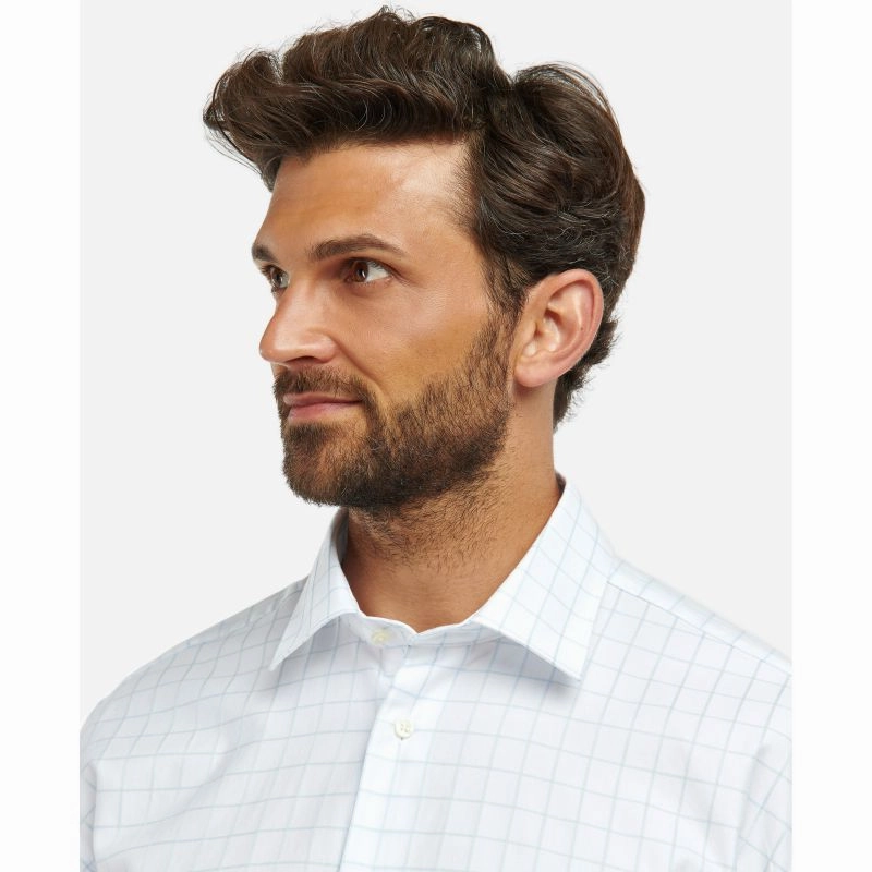Mega Online Discount Barbour Hanstead Mens Country Active Regular Fit Shirt - Sky
