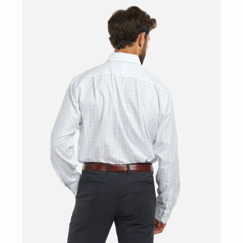 Flash Deal Alert MustShop Sale Barbour Hanstead Mens Country Active Regular Fit Shirt - Sky