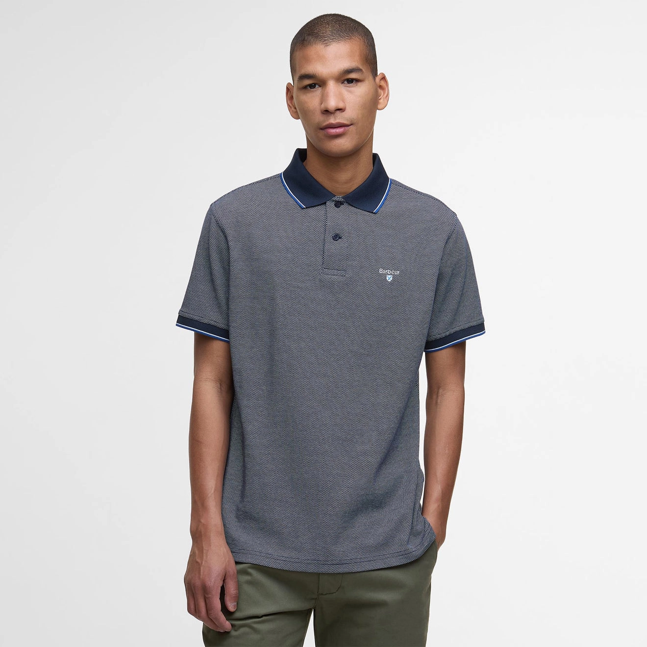 Barbour Hanswell Tailored Polo Shirt Navy Hot Savings Alert