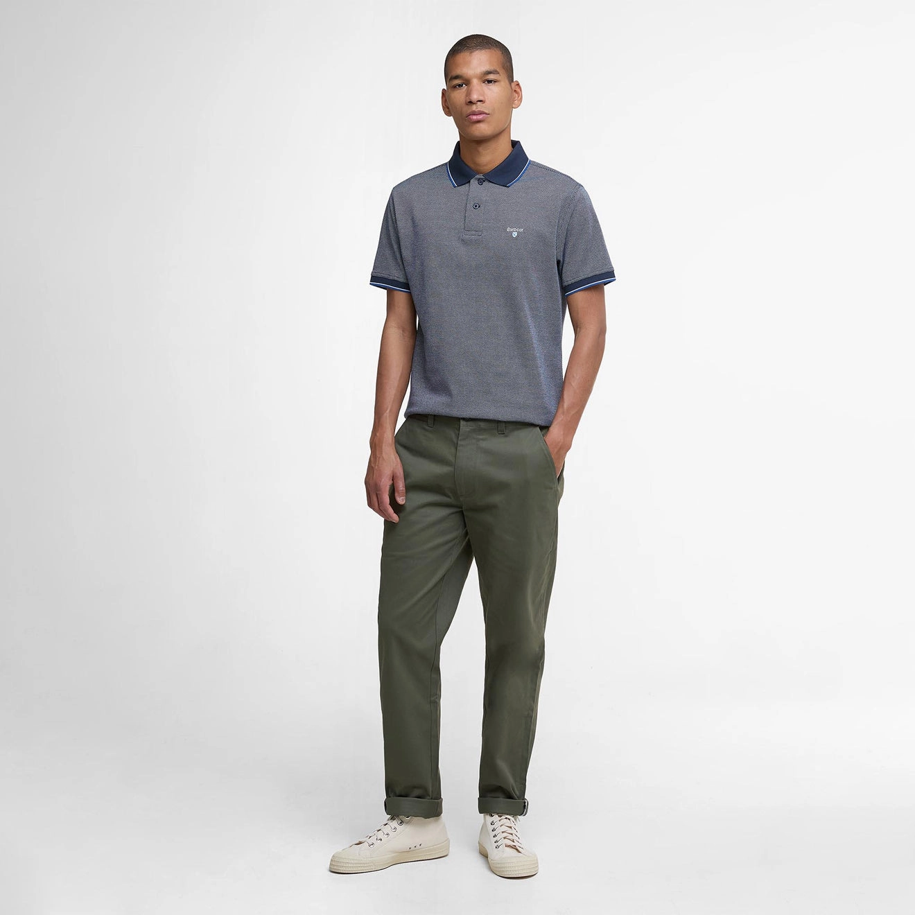 Price Drop Frenzy Big Sale Today Barbour Hanswell Tailored Polo Shirt Navy
