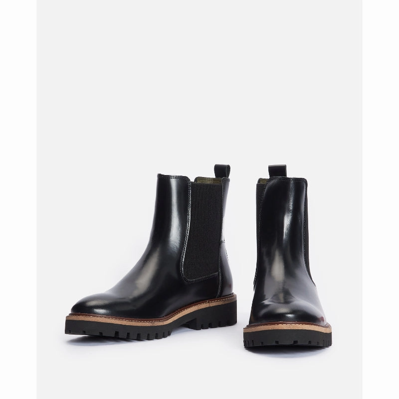 Instant Deal Today Barbour Harmby Ladies Chelsea Boot - Black Polido