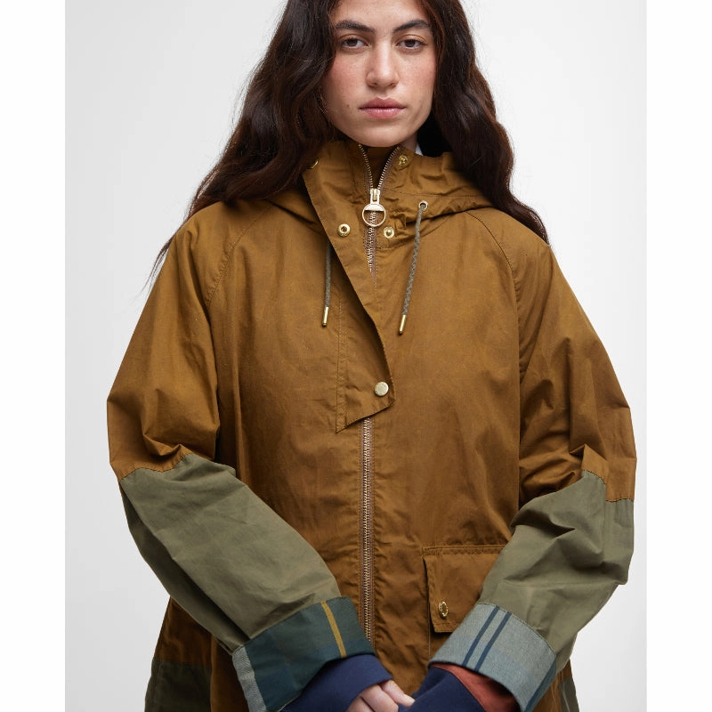 Steal Todays Offer Barbour Hayley Ladies Showerproof Jacket - Breen/Dusky Green/Ancient Tartan