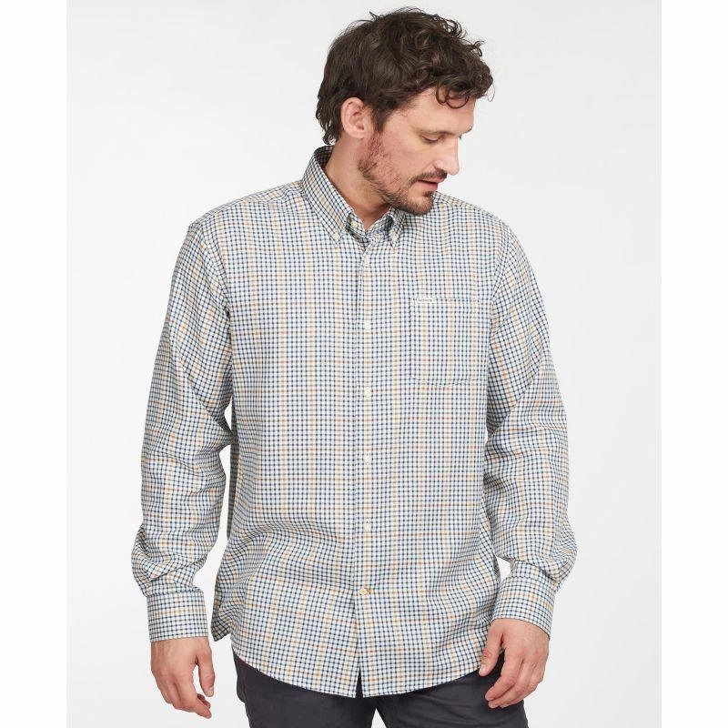 Barbour Henderson Mens Thermo Weave Shirt - Ecru Marl Deal of the Day Grab Your Deal Today