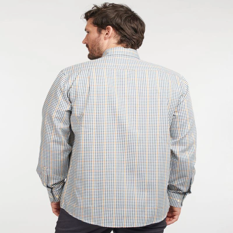 Special Savings Today Exclusive Online Deal Barbour Henderson Mens Thermo Weave Shirt - Ecru Marl