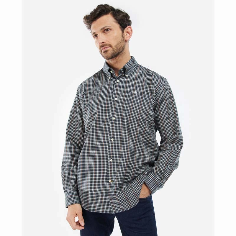 Barbour Henderson Thermo Weave Mens Shirt - Navy Clearance Event Alert New Arrival Discount