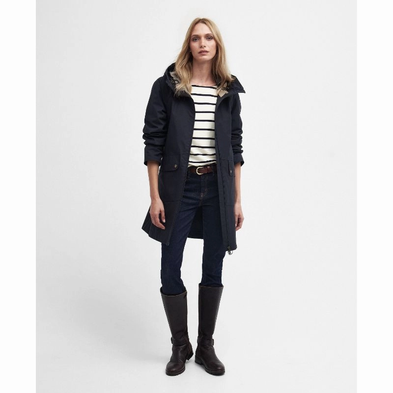 Price Drop Today Barbour Heron Ladies Waterproof Jacket - Dark Navy